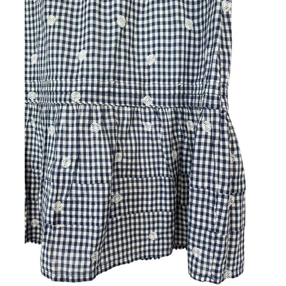 NWOT Madewell | Plus Embroidered Tiered Pull On Mini Skirt in Gingham Check - Picture 8 of 13